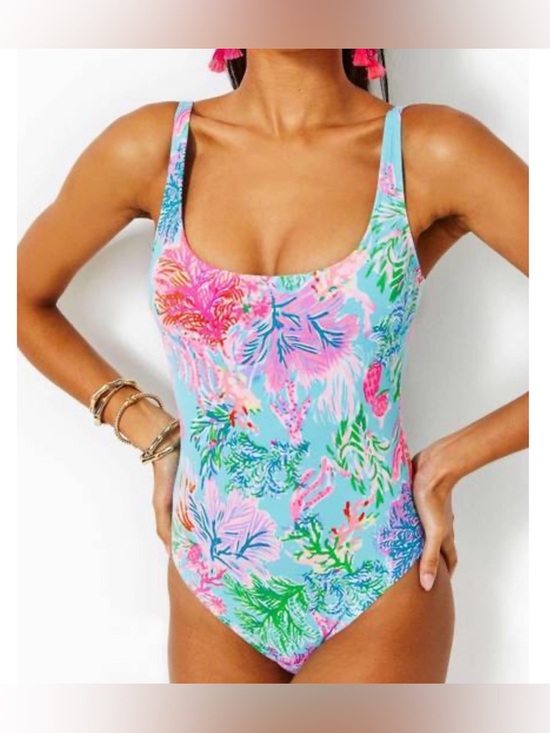Lilly Pulitzer Other - Lilly Pulitzer Brin Scoop Neck One Piece Swimsuit Celestial Blue Cay To My Heart